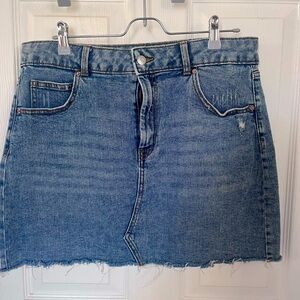 90s High Waisted Denim Jean Skirt- size 14